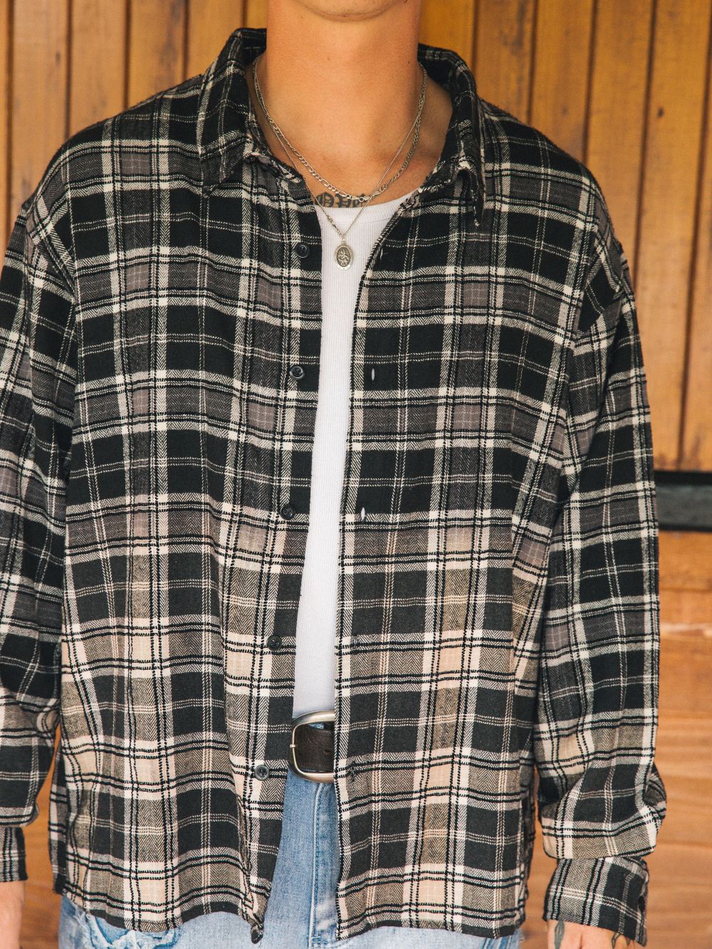 Gothic Flannel Shirt - Dip Dye