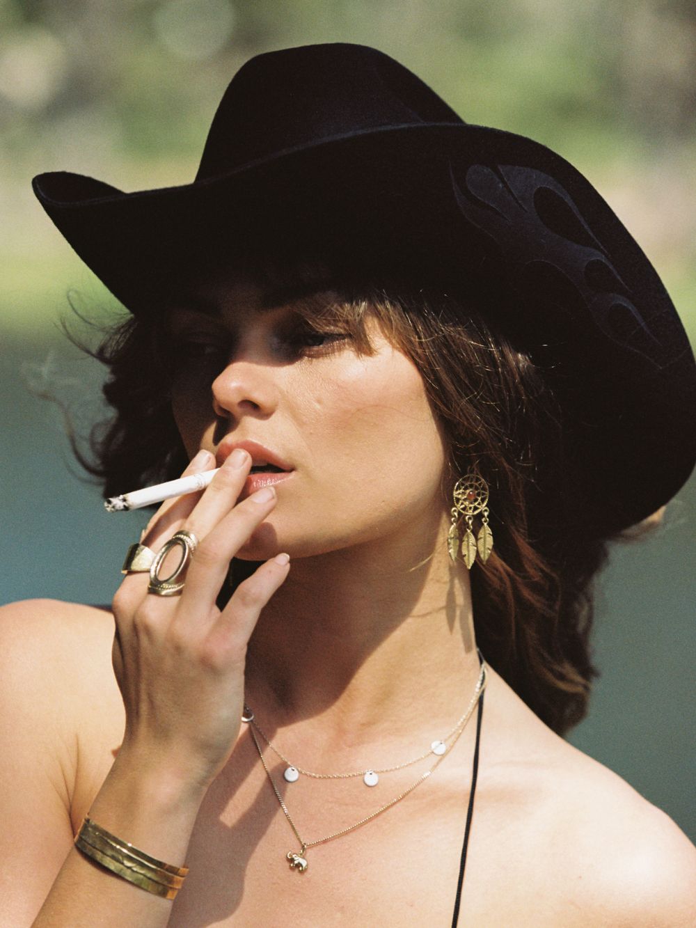 Blazed Cowboy Hat - Black