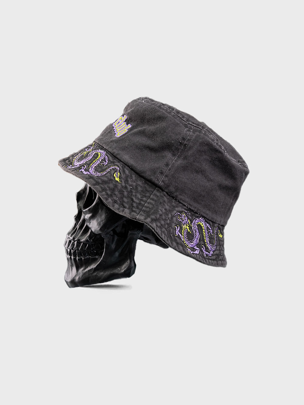 Dragon Tail Dad Bucket Hat - Washed Black