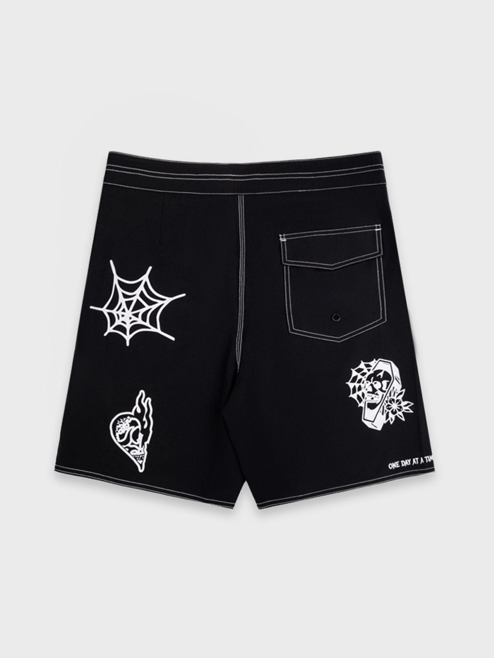 One Day At A Time Board Shorts - Black